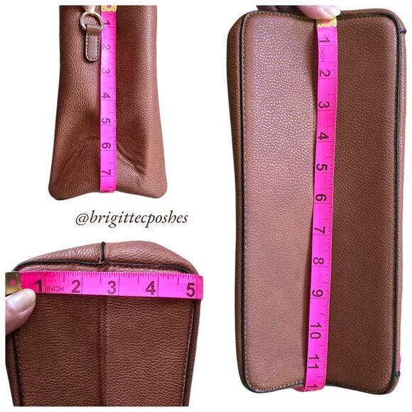 Women's Brown Handbag With Shoulder Strap - Picture 10 of 11